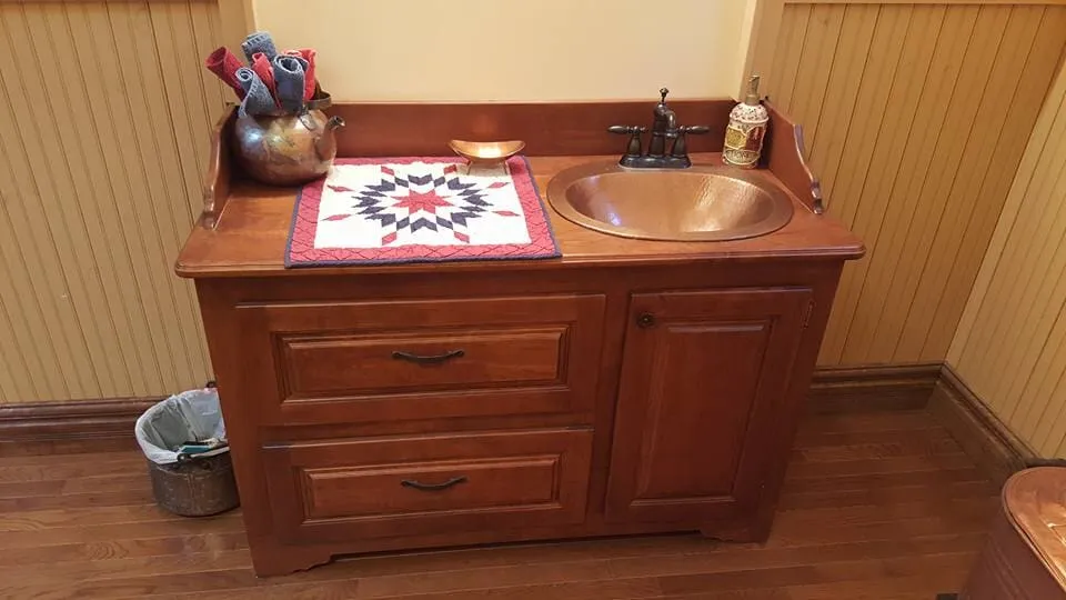 Hammered Copper Vanity