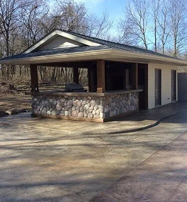 Stone-Base Pavilion